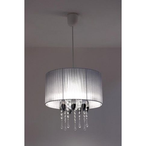 Zdjęcie biała lampa wisząca z kryształkami E513-Camilo - sklep Edinos.pl