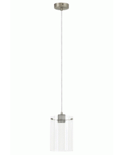 Szklana lampa wisząca Villo - srebrna w sklepie Edinos.pl