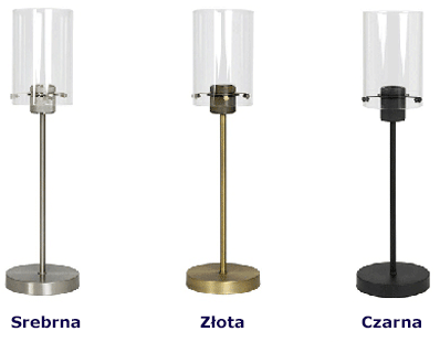 Industrialne lampy stołowe Villo - szklane