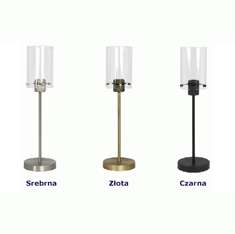 Szczegółowe zdjęcie nr 4 produktu Szklana lampa stołowa Nalmi - złota