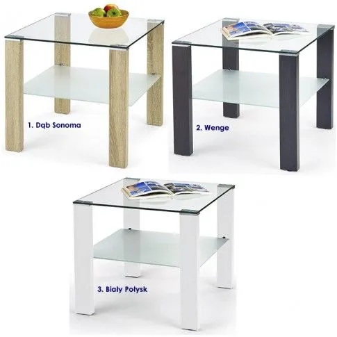 Zdjęcie Ława szklana kwadrat  wenge Teris | Edinos.pl