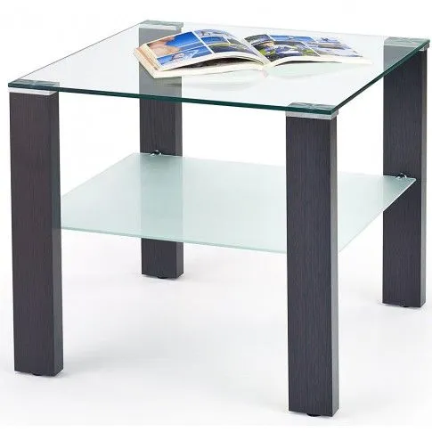 Zdjęcie produktu Ława szklana kwadrat Teris - wenge.