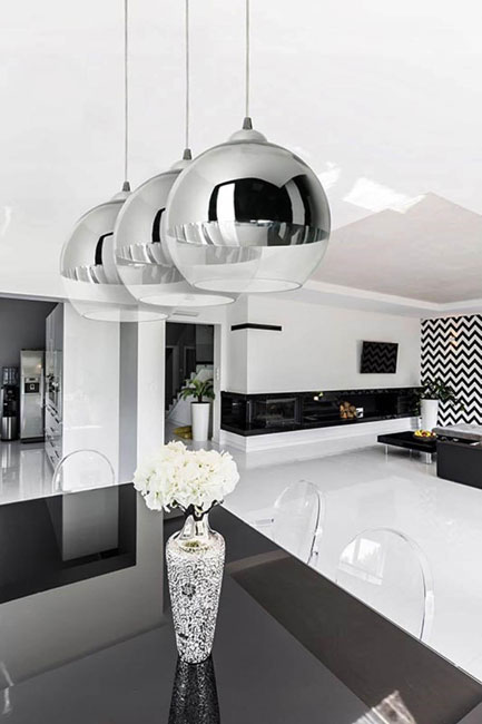 Szklana lampa wisząca E529-Herto