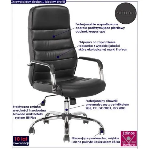 Fotografia Fotel obrotowy Dorella - czarny z kategorii Strona główna