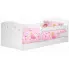 Zdjęcie produktu Białe łóżko dla dziewczynki z barierką - Cecil 2X 80x160.