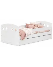 Białe łóżko dziecięce z szufladą - Cecil 2X 80x180 w sklepie Edinos.pl