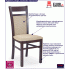 Fotografia Drewniane krzesło w stylu skandynawskim Lettar - Ciemny orzech z kategorii Krzesła tapicerowane