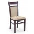 Zdjęcie produktu Drewniane krzesło w stylu skandynawskim Lettar - Ciemny orzech.