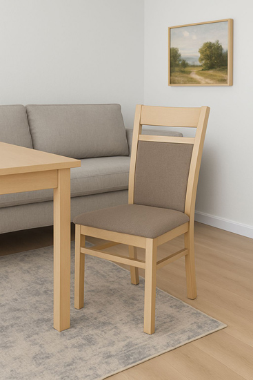 Minimalistyczne krzesło drewniane do salonu 
