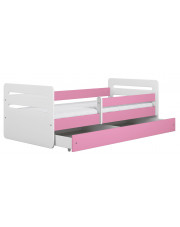 Łóżko dla dziewczynki z materacem Candy 2X 80x140 - różowe w sklepie Edinos.pl