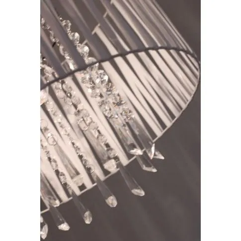 Szczegółowe zdjęcie nr 9 produktu Lampa wisząca z ekoskóry E627-Holly - biały