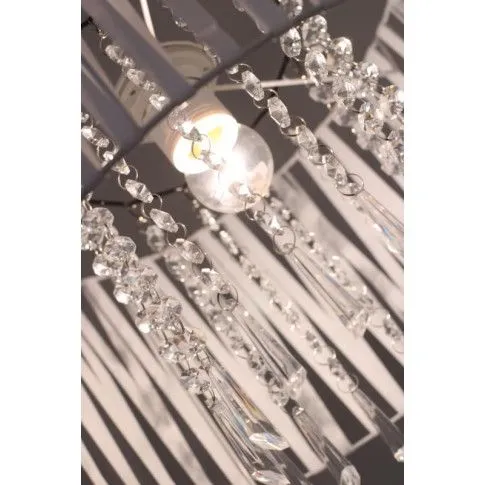 Szczegółowe zdjęcie nr 10 produktu Lampa wisząca z ekoskóry E627-Holly - biały