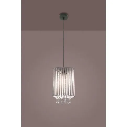 Szczegółowe zdjęcie nr 5 produktu Lampa wisząca ekoskóra E628-Holly - biały