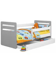 Szare łóżko dziecięce z szufladą 80x160 - Acar 2X  w sklepie Edinos.pl