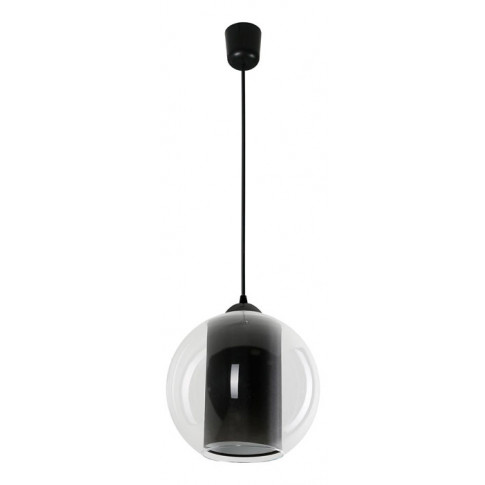 Zdjęcie czarna lampa wisząca w kształcie kuli E665-Niko - sklep Edinos.pl