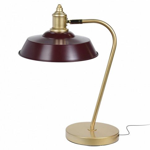 Zdjęcie produktu Retro lampa stołowa Dimea - bordowa.
