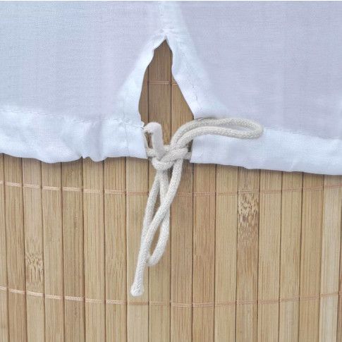 Szczegółowe zdjęcie nr 5 produktu Bambusowy kosz na pranie Lavandi 2X- naturalny
