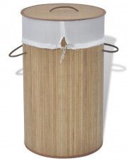 Bambusowy kosz na pranie Lavandi 2X- naturalny w sklepie Edinos.pl