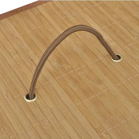 Szczegółowe zdjęcie nr 8 produktu Bambusowy pojemnik na pranie Moira 4X - naturalny