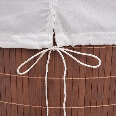 Szczegółowe zdjęcie nr 6 produktu Kosz z bambusa na pranie Moira 4X - brązowy