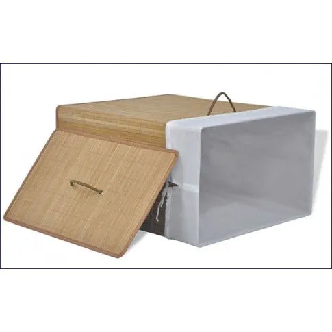 Zdjęcie bambusowy zamykany pojemnik na pranie  Moira 5X | Edinos.pl