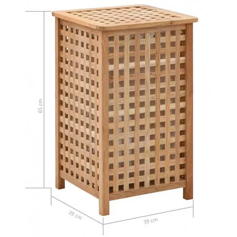 Szczegółowe zdjęcie nr 9 produktu Kosz na pranie z drewna Balanzo 3X