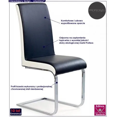 Fotografia Krzesło metalowe Korsa - czarne z kategorii Strona główna