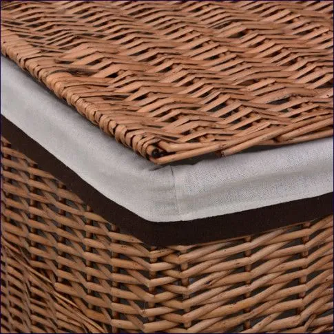Zdjęcie brązowy pojemnik z naturalnej wikliny na pranie Riten - sklep Edinos.pl