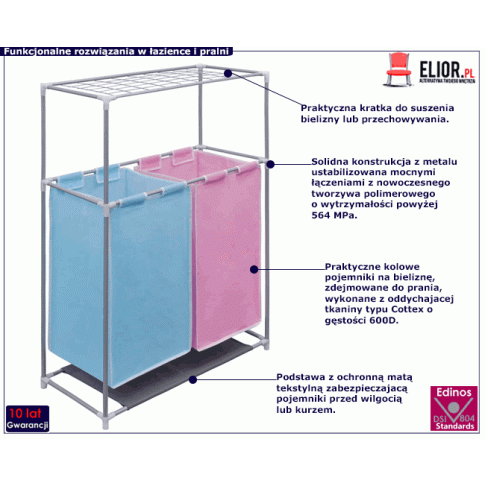 Fotografia Komplet sortowników na pranie Movia - 2 szt z kategorii Łazienka