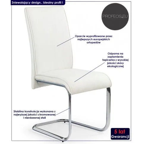 Fotografia Krzesło metalowe Ravix - białe z kategorii Krzesła