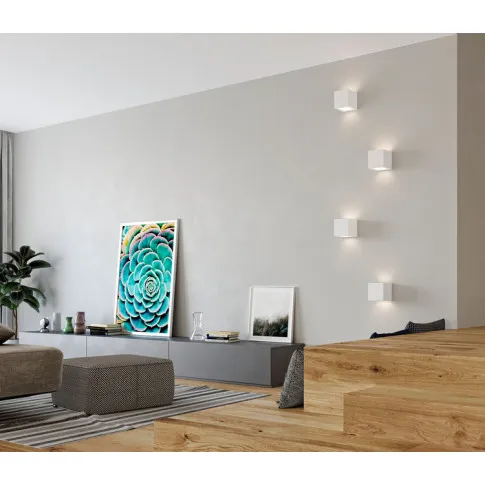 Zdjęcie biały ceramiczny kinkiet kostka E707-Les | Edinos.pl