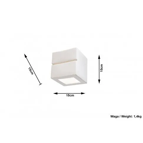 Szczegółowe zdjęcie nr 7 produktu Ceramiczny kinkiet kwadratowy E708-Rubin