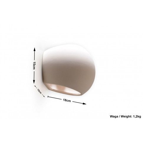 Szczegółowe zdjęcie nr 6 produktu Ceramiczny kinkiet LED kula E711-Globs