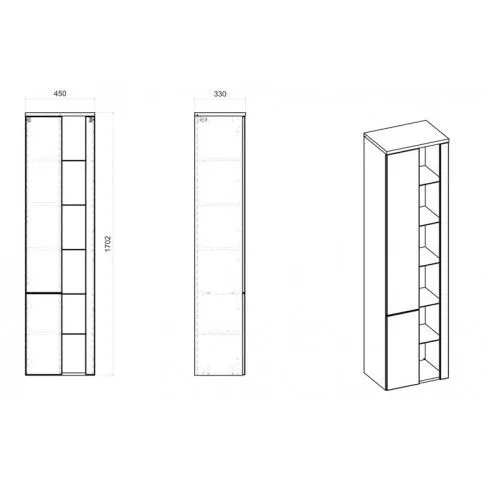 Szczegółowe zdjęcie nr 4 produktu Słupek łazienkowy z oświetleniem LED Monako 3X - Mięta