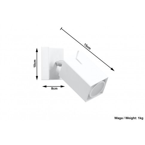 Szczegółowe zdjęcie nr 5 produktu Minimalistyczny kinkiet z regulacją E721-Merids -biały