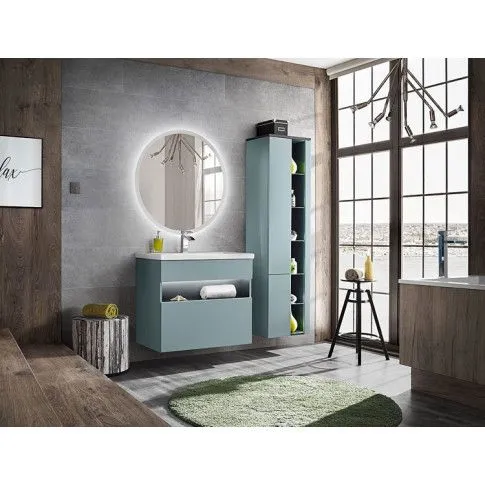 Szczegółowe zdjęcie nr 5 produktu Prostokątna umywalka ceramiczna Defires 80 CM - Biała