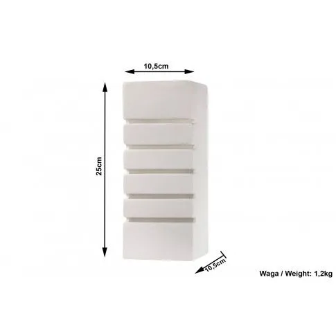 Szczegółowe zdjęcie nr 6 produktu Podłużny ceramiczny kinkiet LED E725-Samis