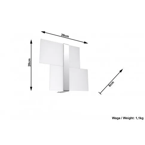 Szczegółowe zdjęcie nr 5 produktu Designerski szklany kinkiet E727-Zeya