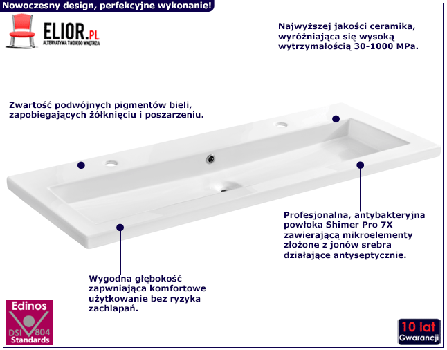 Biała umywalka łazienkowa Vermona