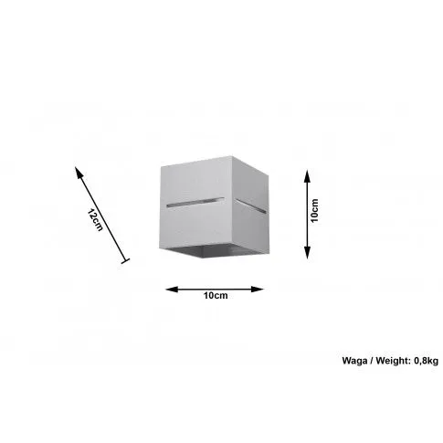 Szczegółowe zdjęcie nr 6 produktu Minimalistyczny kinkiet E731-Prima - szary