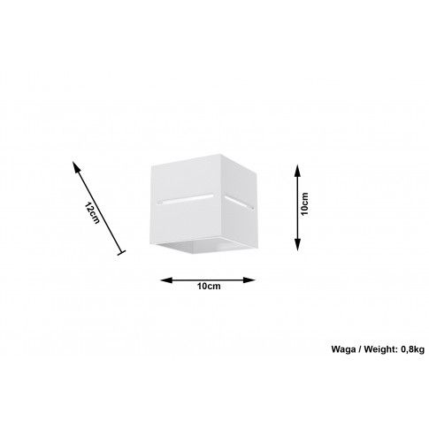 Szczegółowe zdjęcie nr 7 produktu Minimalistyczny kinkiet E731-Lobi - biały
