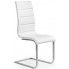 Białe krzesło tapicerowane metalowe - Baster