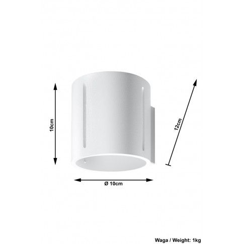 Szczegółowe zdjęcie nr 5 produktu Minimalistyczny kinkiet E740-Iner - biały