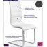Fotografia Nowoczesne krzesło na płozach Baster - biały + dąb sonoma z kategorii Krzesła tapicerowane białe