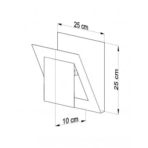 Szczegółowe zdjęcie nr 4 produktu Minimalistyczny kwadratowy kinkiet E750-Nazaris