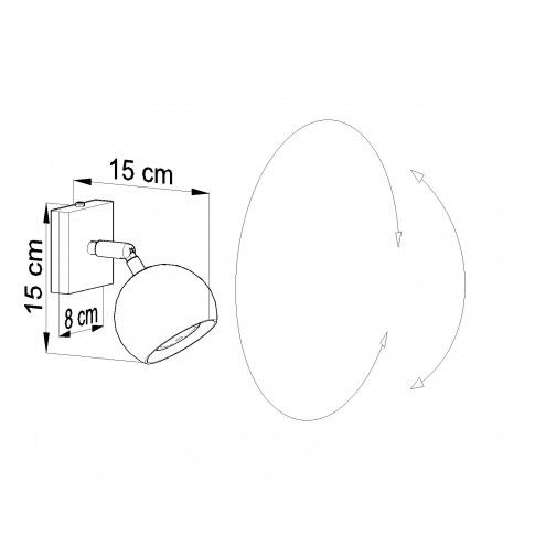 Szczegółowe zdjęcie nr 4 produktu Regulowany kinkiet LED E747-Oculars - biały