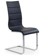 Krzesło metalowe Baster - czarne + biały połysk
