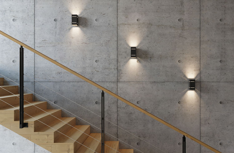 Czarny podłużny kinkiet E751-Milio