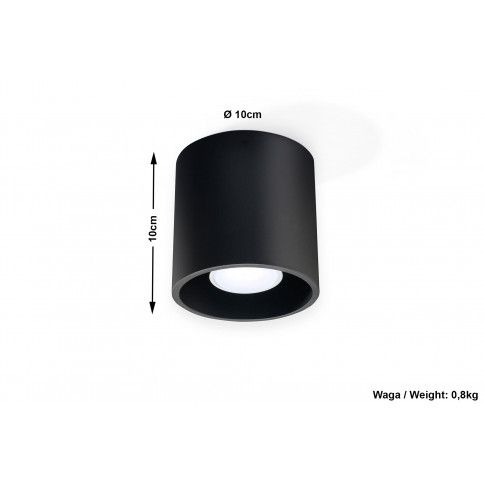 Szczegółowe zdjęcie nr 5 produktu Okrągły plafon E760-Orbil - czarny
