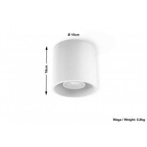 Szczegółowe zdjęcie nr 5 produktu Minimalistyczny plafon E760-Orbil - biały